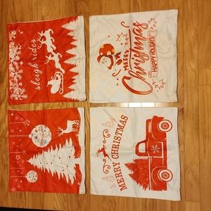 Throw Pillow Covers for Christmas NEW 4 Pack